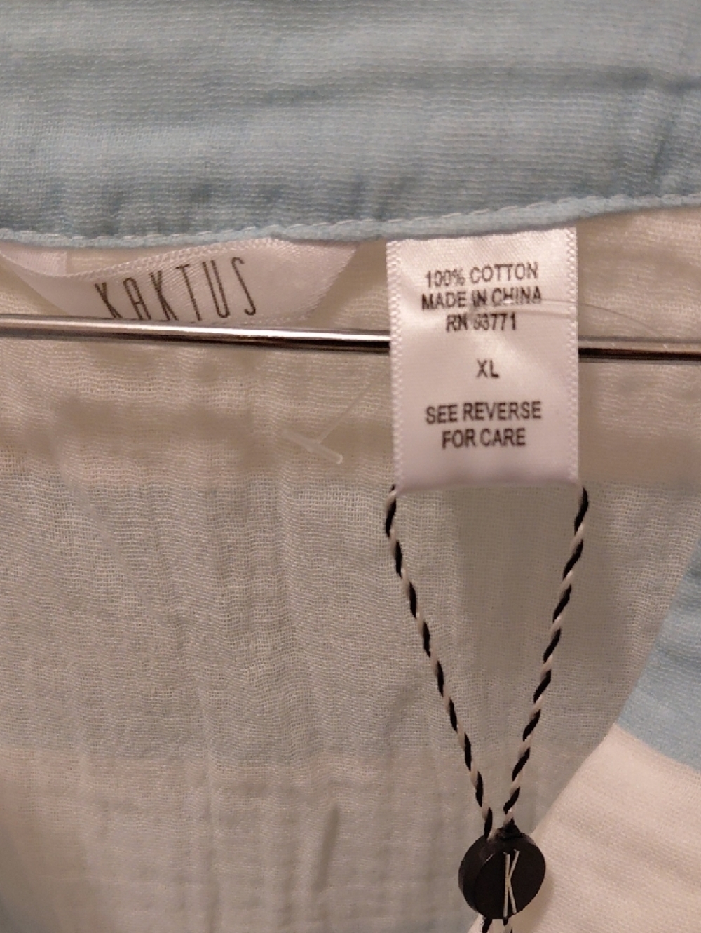 Light Blue & White Striped Women’s Pullover Tunic - Picture 2 of 5
